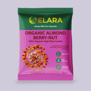 Ciastko migdałowo-jagodowo-orzechowe